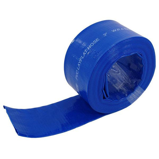 Blue PVC Layflat Hose 3 Inch x 10m Flexible Irrigation Water Supply Tool CT5528