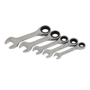 5 Piece Combination Stubby Ratchet Wrench Set – Sizes 10mm to 19mm CT2381