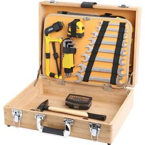 108PCS Professional Bamboo Toolbox Set with Socket & Spanner Kit CT5722