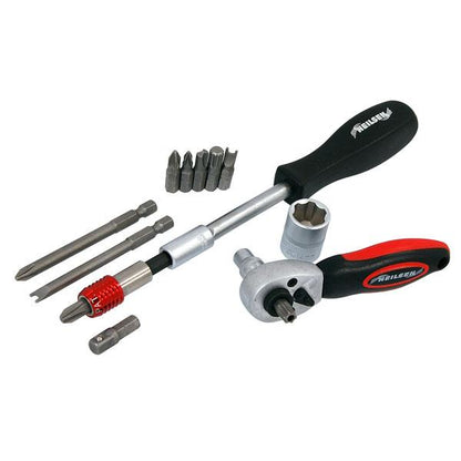 74pc 1/4" Drive Power Bit & Socket Set Phillips Pozi Hex Quality Tool Kit CT1208