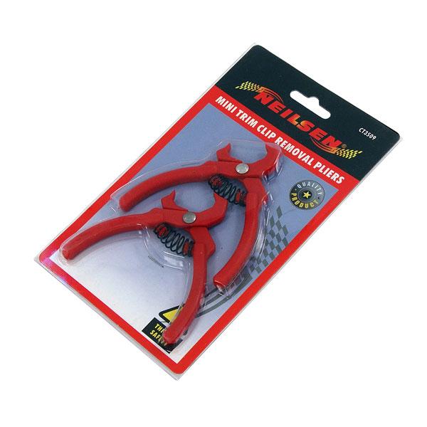 100mm Mini Trim Clip Removal Pliers Glass Reinforced Nylon Spring Loaded CT3509