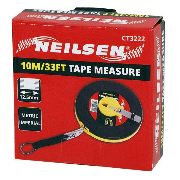 10m Surveyor Tape Measure Fibreglass Metric Sae Tapes Quality Builders CT3222