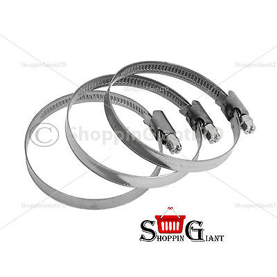 3 Pc Stainless Steel Jubilee Hoses Clamp Clips 60-80mm Set Hex Head Sets CT2516