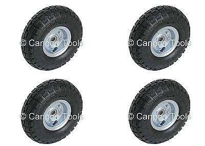 4Pc 250x90mm Pneumatic Tyre & Wheel Carts Garden Wheelbarrows Sack Truck CT1802
