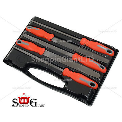 5 Pc 200mm 8" Square Flat Half Round Triangular Carbon Steel File Set DIY CT1358