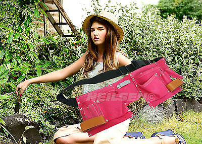 Pink Pocket Leather DiYer Tool Belt Joiner Ladies Girls Storage Pouch Bag CT0210