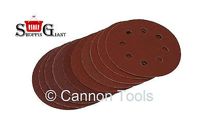 10Pc 125mm Sanding Discs Pre-Punched Hook & Loop Backing Polishers Kit CT3083