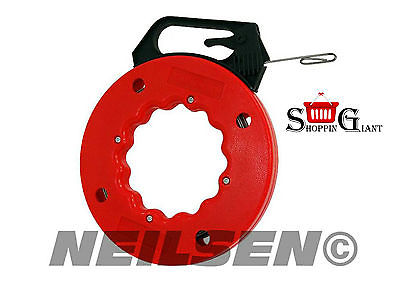 50ft Length Fish Tape Electricial Wire Access Professional Quality Tool CT2791