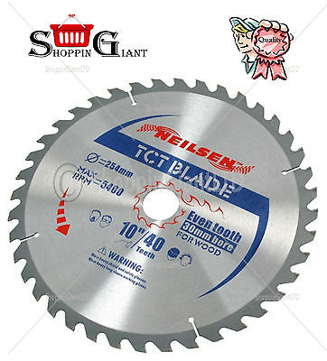 2-tlg 10" 254mm 40+60 Zahn 30mm Bohrung TCT Kreissäge Klinge Geschnitten CT2521