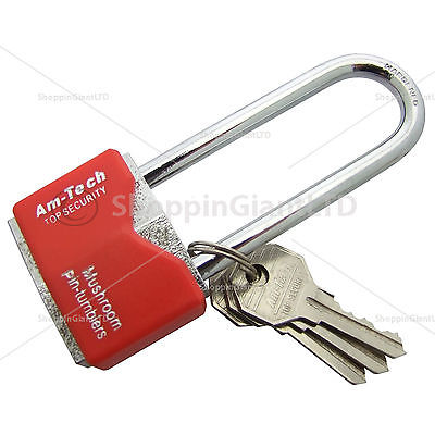 40mm Long Shackle Rhombic Chrome Plated Iron Padlock 3 Keys Anti Saw Cut CT0257