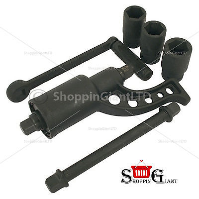 3/4" Drive Tyre Wrench Manual Torque With 3 Sockets For Cars Garage Kit CT2371