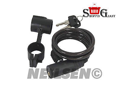 Bike Bicycle Cable Lock 1000x6mm With Mounting Bracket Lock Quality Kit CT2446