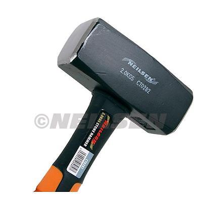 Club Hammer Fibre Handle 2 Kg High Grade Steel Unbreakable Core Garage CT0282