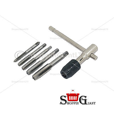 6 Pc Tap Die Set Wrench Grip Chuck Lock Professional Quality Tool Garage CT1466