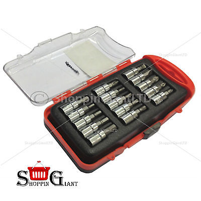 15Pc 1/4" Drive Bits Socket Set Hex Bit Professional Quality Tool Drill CT3244