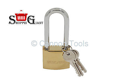 50mm Long Shackle Padlock Brass Plated Top Security Heavy Duty Quality CT2092
