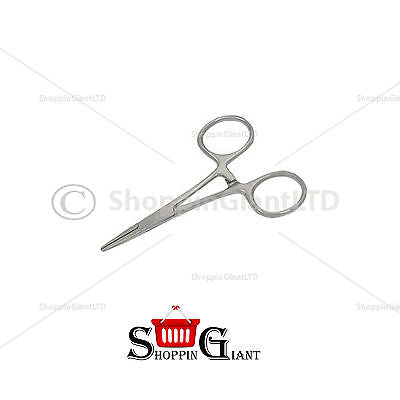 4 inch Forceps Straight Set Stainless Steel Serrated Jaws Heat Sink Vice CT0226