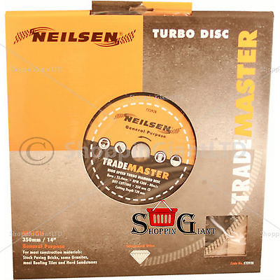 350 mm 14 inch Turbo Diamond Disc Trade Master Cutting Disc Blade Dry Cut CT2928