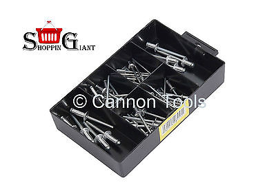 50pc Pop Rivet Handy Assortment Hardware Kit Re-Usable Quality Rivets Set CT0453