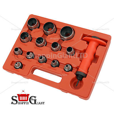 14Pc Hollow Punch Set For Cutting Rubber Plastic Leather Quality Tool Kit CT1540