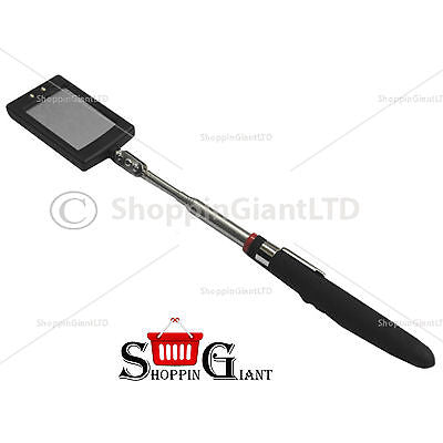 80 50 Mm Rectangular 2 Led Light Telescopic Inspection Mirror Pro Quality CT3423