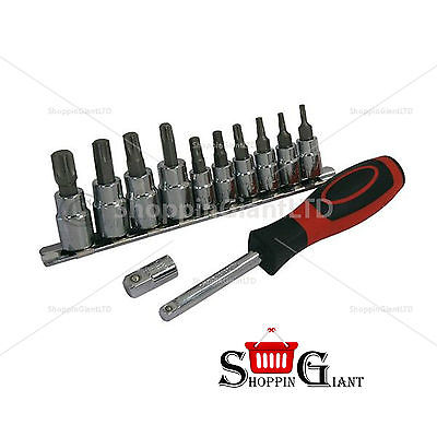 12Pc 1/4" 3/8" Drive Bits Socket Set Wrench Spanner Tool Kit Professional CT3242