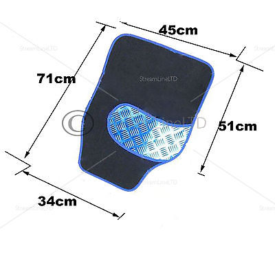 4 Piece Blue Car Durable Carpet Mats Universal Heavy Duty Quality New 81142C