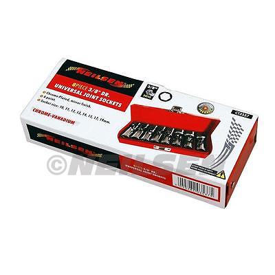 8Pc 3/8" Drive Universal Joint Socket Set Chrome Vanadium Garage Tool Kit CT3537