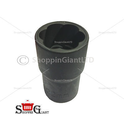 5Pc 1/2" Drive 17"-22" Twist Socket Socket Nut Removers Garage Tool Kit CT1598