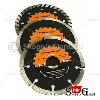 115 mm 4.1/2 inch 3 Pieces Diamond Cutting Disc Blade Premier Serrated CT0831