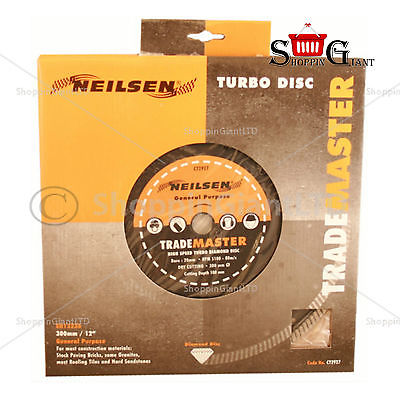300 mm 12 inch Diamond Cutting Disc Blade Turbo Trade Master Dry Cutting CT2927
