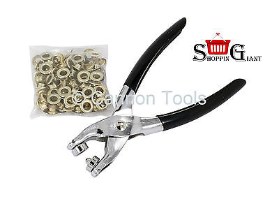 Eyelet Plier Punch Tool Hole Maker Kit Pliers Eyelets Leather Craft New CT2468