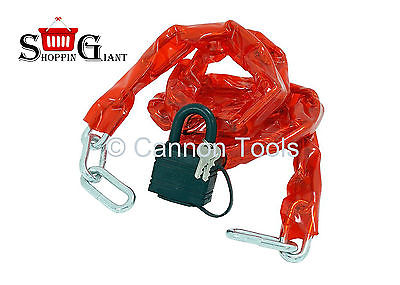 8mm 1800mm Chain PVC Sleeve 50 M Black Waterproof Padlock Lock DIY Coated CT1066