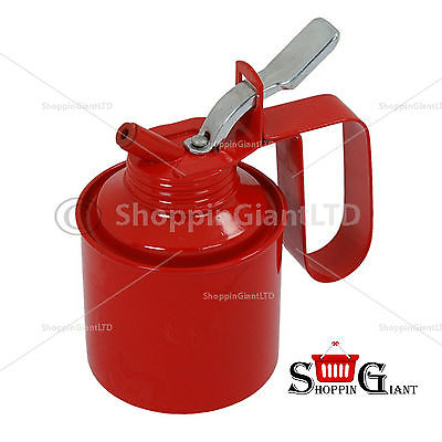 Red 568ml Oil Can 1 Pint With High Pressure & Quick Feed + Flexible Spout CT0340
