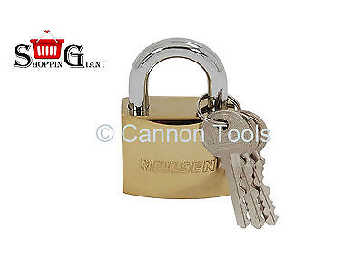 50mm Brass Plated Padlock Top Security Electroplated Heavy Duty Shackless CT2088