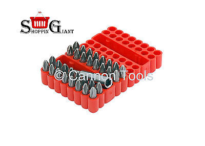 33Pc 25mm Power Bit Set Pozi No.2 Philips No.2 With Organizer Quality Kit CT0935