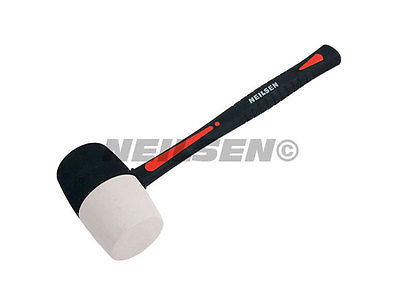 Neilsen 32OZ 32 OZ 65% Fiberglass Handle White/Black Rubber Mallet Hammer CT3554