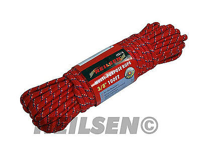 3/8" 100ft Multi-purpose Rope Camping & Hiking Quality Ropes Sailing New CT3316