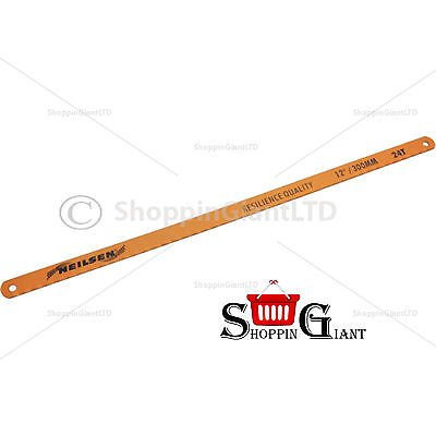 8Pc 300mm 12" Hacksaw Blades High Resilience Carbon 18-24tpi Steel Tool CT3231