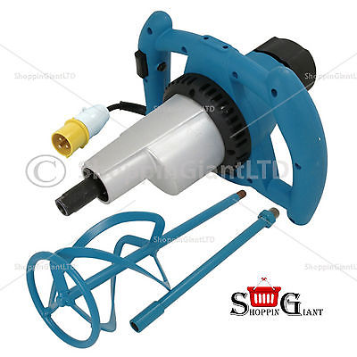 1200w 110v Electric Mortar Plaster Mixer Bmc Mixing Paddle Hand Tool Kit CT0949