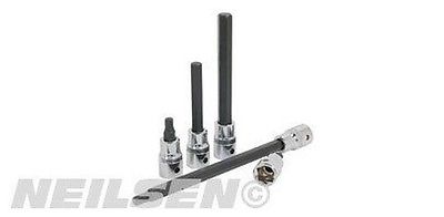 30 Pc 1/2" Inch Drive Chrome Vanadium Extra Long Hex Bit Set 200mm - 55mm CT0394