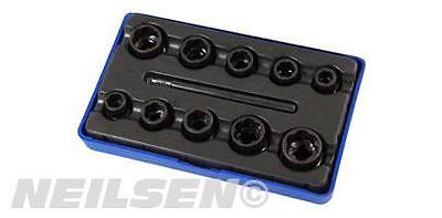 11pcs 9-19mm Bolt Extractor Set Remover High Profile Garage Quality Tools CT1058