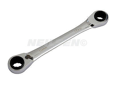 Geartech Rversible Ratchet 4in1 16x18 17x19mm Wrench Spanner Garage Tools CT2252