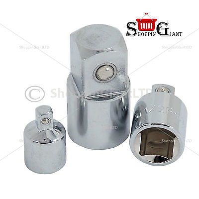 3Pc Adaptor Reducer Socket Set Converter Cr-V Professional Garage Tool CT1566