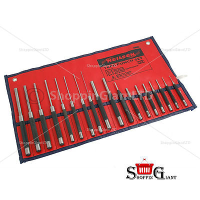 18Pc Pin Punch Set Auto Centre Expert Punches Vanadium Finish Tool Kit CT1920