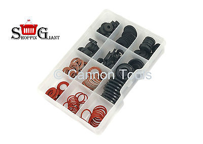 144Pc Washers Assortment Workshop DIY Tool Replacement Kit Various Sizes CT0742