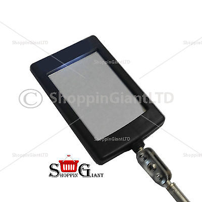 80 50 Mm Rectangular 2 Led Light Telescopic Inspection Mirror Pro Quality CT3423