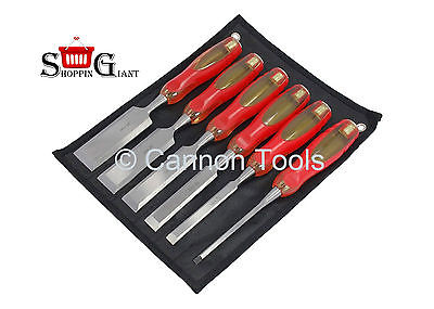 6 Pc Wood Tool Set Go-Thru Double Colour Handle Alloy Steel Garage Tool CT0037 Cannon Tools