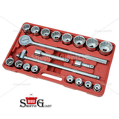 21Pc 3/4" Drive Socket Set Metric Bmc Budget Bi-Hex Sockets Ratchet Tool CT0149