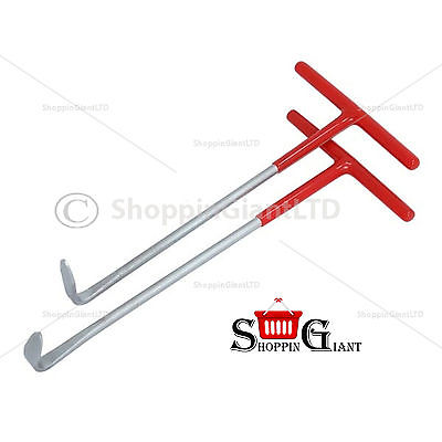 2Pc Exhaust Rubber Ring Tool Set Hooked & 90 Degree Flat Professional Kit CT1759